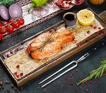 Семга на мангале