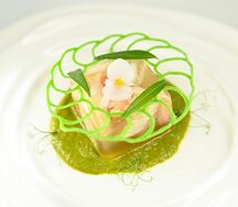 Заливное с крабом и креветками