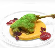 Утиная ножка Конфи с морковным кремом