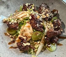 Салат куриная печень с грушей