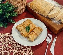 Блины с ветчиной и сыром