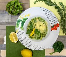 Паста с куриным филе и грибами