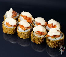 Ролл Жареный Сливочный с лососем