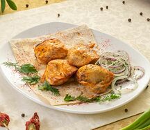 Шашлык из индейки с картофелем фри