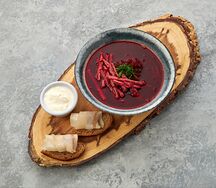 Борщ с салом