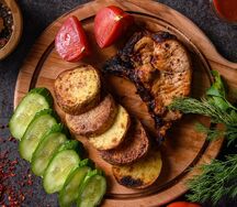 Свиная корейка с картошкой