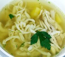 Суп-лапша домашний с курицей