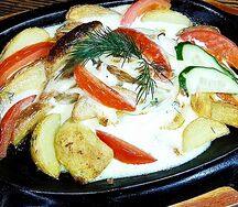 Запеченная куриная грудка с картошкой Айдахо