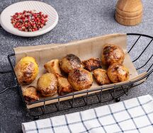 Картофель с курдюком на углях