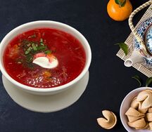 Борщ со сметаной