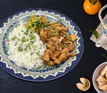 Курица, жаренная с рисом