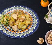 Жареная курица с картошкой по-домашнему