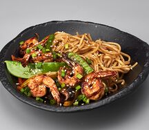 Wok рамен с креветками