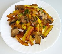 Картошечка, жаренная с грибами