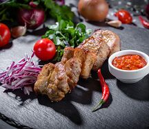 Свиная шея на углях