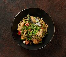 Лапша с морепродуктами