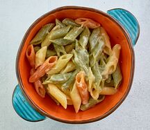 Цветные макарошки с сыром