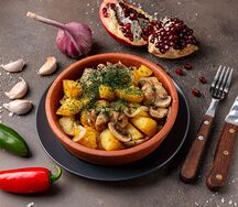 Картофель жаренный с грибами