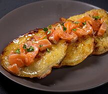 Драники с красной рыбой