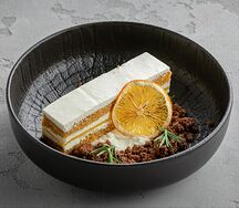 Морковный десерт с апельсиновым конфи
