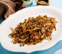 Греча с грибами
