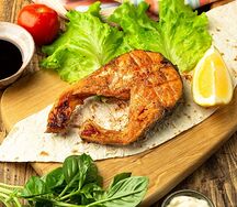 Семга на мангале