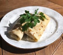 Блины с ветчиной и сыром