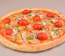 Куриная пицца с моцареллой