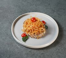 Теплый салат с языком