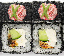 Ролл с угрем с соусом терияки и огурцом