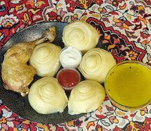 Хинкал слоеный с курицей 