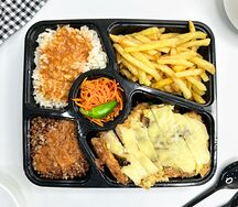 Куриные отбивные с гарниром