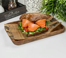Чиабатта с лососем и рукколой