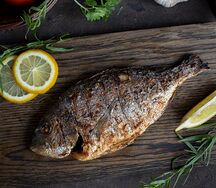 Дорада на мангале