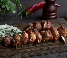 Шашлык из бараньих семечек