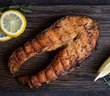 Семга на мангале