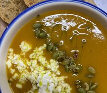 Тыквенный крем-суп с домашней рикоттой