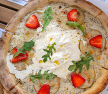 Пицца Страчателла, дорблю и груша