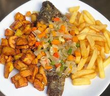 Poisson frit au frites