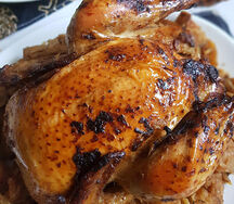 Poulet braisé attiéké