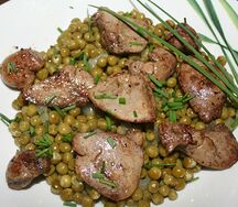Rognon aux petits pois