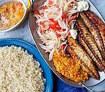 Attiéké poisson fumé