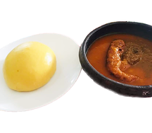 Sauce claire avec foutou banane