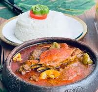 Sauce graine djoublé avec riz blanc