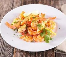 Gambas sautées persillées