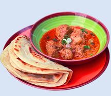 Сливочная курица с 3 паратхами