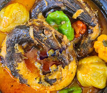 Sauce graine au brochet fumé plus du riz
