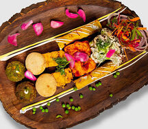 Veg kebab platter