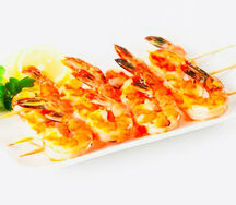 Brochette de gambas