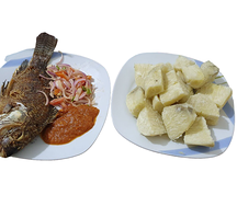 Plat d'igname bouillie